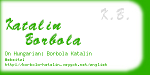 katalin borbola business card